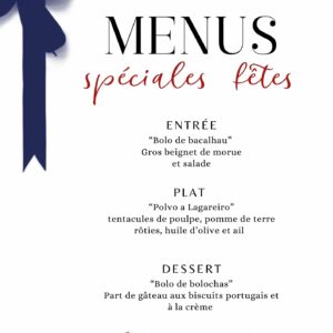 Menu spéciale fêtes ALMA À 29,90€