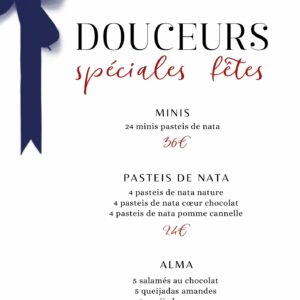 vos desserts pour les fêtes de fin d'année avec ALMA